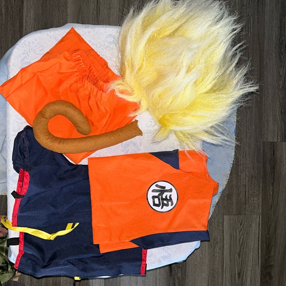 Goku Halloween costume + Blonde Wig